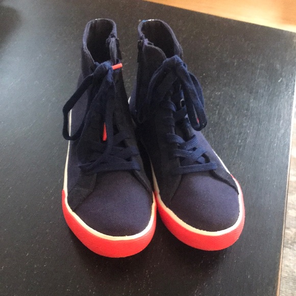 Mini Boden Contrast Canvas High Top Sneakers - Picture 8 of 14